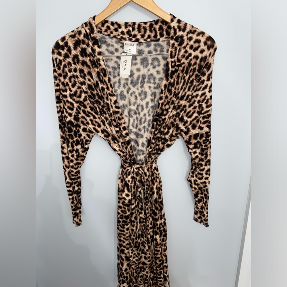 Leopard Robe SET w pants - Picture 2 of 5